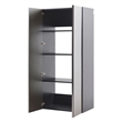 Pemberly Row Wall Mounted Tall Garage Cabinet with 4 Shelves in Gray