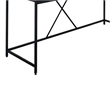 Pemberly Row L Shaped Corner Desk with Black Metal X Frame in Oak Brown
