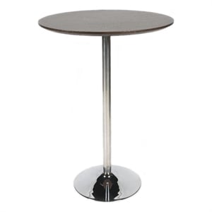 Pemberly Row 30&quot Bar Height Table with Espresso Brown Top and Steel Base