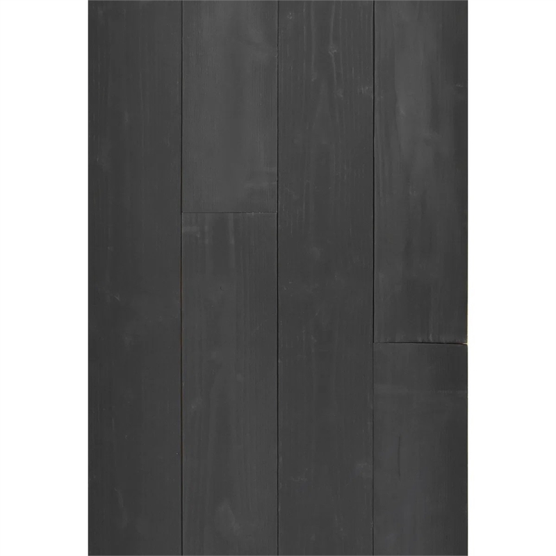 Pemberly Row Solid Wood Wall Panel with 3M Adhesive Tape in Charcoal Gray