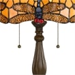 Pemberly Row 2 Bulb Table Lamp with Dragonfly Design Shade in Multicolor