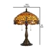 Pemberly Row 2 Bulb Table Lamp with Dragonfly Design Shade in Multicolor