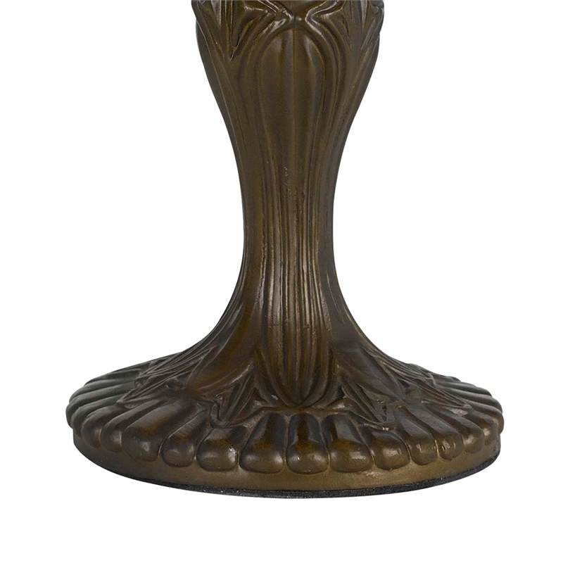Pemberly Row Metal Table Lamp with Dragonfly Design Shade in Multicolor
