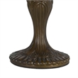 Pemberly Row Metal Table Lamp with Dragonfly Design Shade in Multicolor