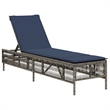 Pemberly Row 2 Person Adjustable Patio Sun Lounger with Cushions in Gray