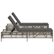 Pemberly Row 3 Piece PE Rattan Sun Lounger Set with Cushions in Gray