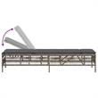 Pemberly Row 3 Piece PE Rattan Sun Lounger Set with Cushions in Gray