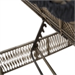 Pemberly Row 3 Piece PE Rattan Sun Lounger Set with Cushions in Gray