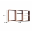 Pemberly Row Walk in Closet with 2 Drawers 5 Shelves and 3 Rods in Brown