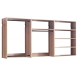 Pemberly Row Walk in Closet with 2 Drawers 5 Shelves and 3 Rods in Brown