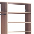 Pemberly Row Walk in Closet with 2 Drawers 5 Shelves and 3 Rods in Brown