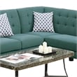 Pemberly Row 2 Piece Sectional with Chaise and Accent Pillows in Blue