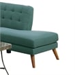 Pemberly Row 2 Piece Sectional with Chaise and Accent Pillows in Blue