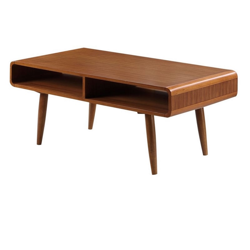 Pemberly Row 3 Piece Mid Century Wooden Occasional Table Set in Brown