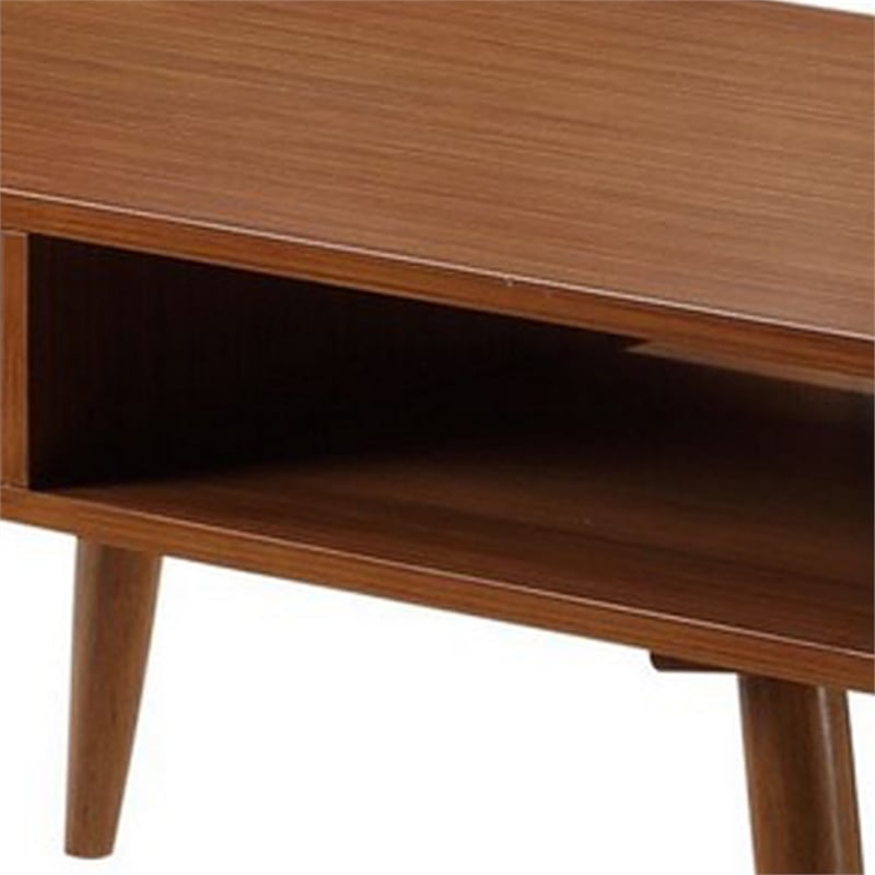 Pemberly Row 3 Piece Mid Century Wooden Occasional Table Set in Brown