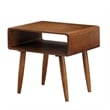 Pemberly Row 3 Piece Mid Century Wooden Occasional Table Set in Brown