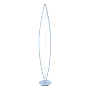 Pemberly Row 60&quot Floor Lamp with Round Base and Sturdy Metal Body in White