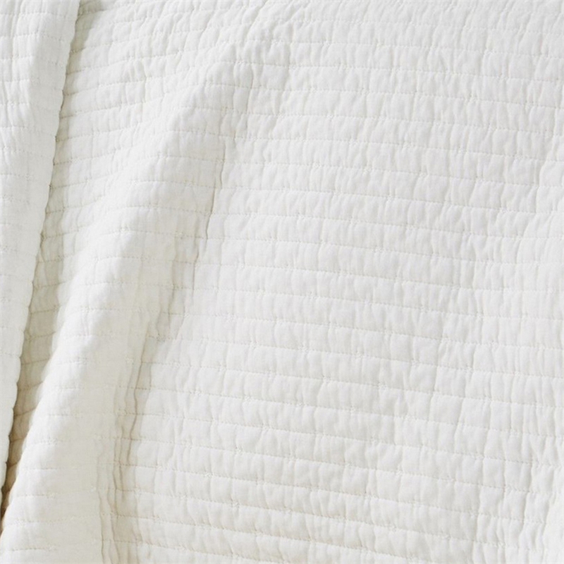 Pemberly Row 2 Piece Twin Quilt and Pillow Sham Set in Antique White