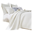 Pemberly Row 2 Piece Twin Quilt and Pillow Sham Set in Antique White