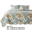 Pemberly Row 2 Piece Twin Quilt and Pillow Sham Set in Jade Green