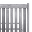 Pemberly Row Solid Acacia Wood Sun Lounger for 2 People in Gray