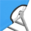 Pemberly Row Folding Sun Lounger with Head Cushion in Turquoise Blue