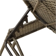 Pemberly Row PE Rattan Patio Sun Lounger Set of 2 with Cushions in Gray