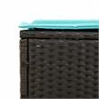 Pemberly Row PE Rattan Patio Sun Lounger Set of 2 with Cushions in Black