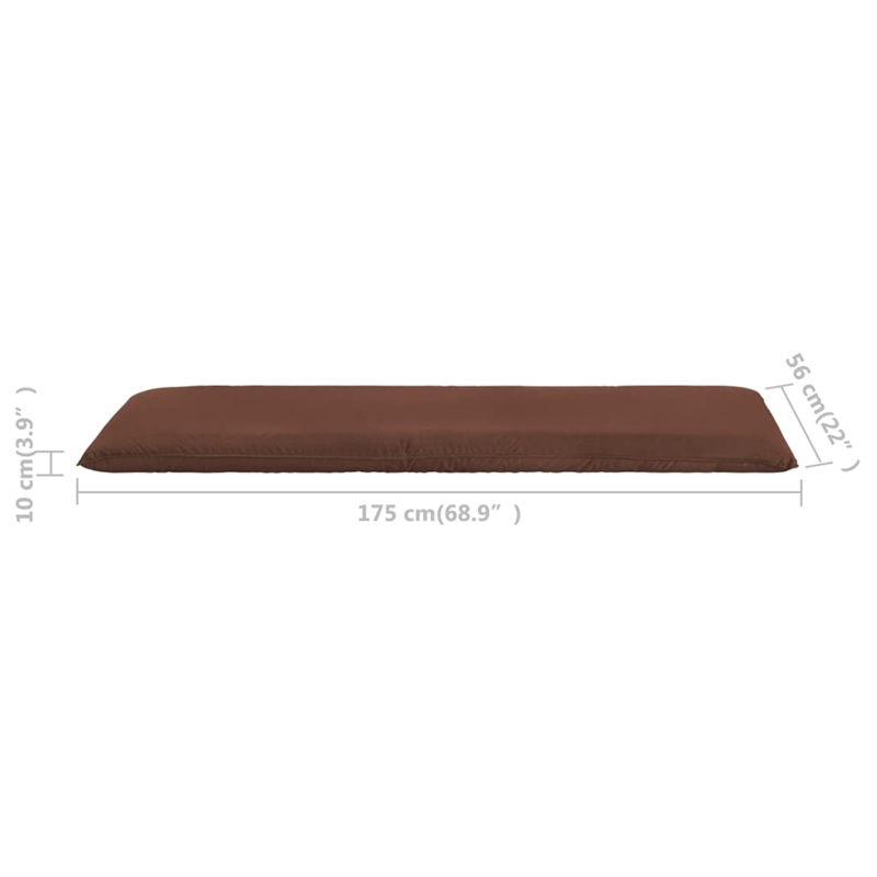 Pemberly Row 5-Position Foldable Oxford Fabric Sun Lounger in Brown
