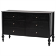 Pemberly Row Spindle 5-Piece Bedroom Set with Platform Bed in Black Twin