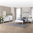 Pemberly Row Spindle 5-Piece Bedroom Set with Platform Bed in White Twin