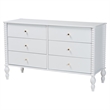 Pemberly Row Spindle 5-Piece Bedroom Set with Platform Bed in White Twin