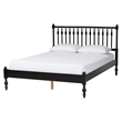 Pemberly Row Spindle 5-Piece Bedroom Set with Platform Bed in Black Full
