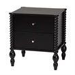 Pemberly Row Spindle 5-Piece Bedroom Set with Platform Bed in Black Full