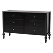 Pemberly Row Spindle 5-Piece Bedroom Set with Platform Bed in Black Full