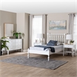 Pemberly Row Spindle 4-Piece Bedroom Set with Twin Platform Bed in White