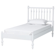Pemberly Row Spindle 4-Piece Bedroom Set with Twin Platform Bed in White
