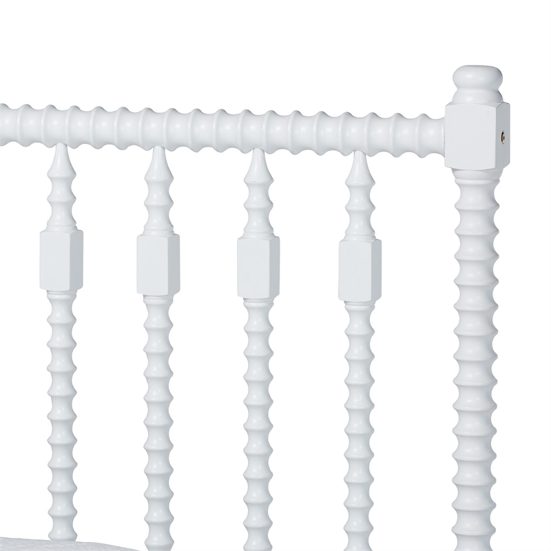 Pemberly Row Spindle 4-Piece Bedroom Set with Twin Platform Bed in White