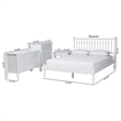 Pemberly Row Spindle 4-Piece Bedroom Set with Queen Platform Bed in White