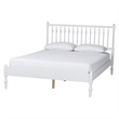 Pemberly Row Spindle 4-Piece Bedroom Set with Queen Platform Bed in White