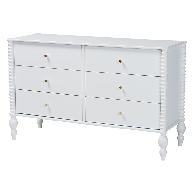 Pemberly Row Spindle 4-Piece Bedroom Set with Queen Platform Bed in White
