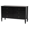 Pemberly Row Spindle 4-Piece Bedroom Set with Queen Platform Bed in Black