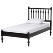 Pemberly Row Spindle 4-Piece Bedroom Set with Twin Platform Bed in Black