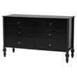 Pemberly Row Spindle 4-Piece Bedroom Set with Twin Platform Bed in Black