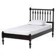 Pemberly Row Spindle 4-Piece Bedroom Set with Twin Platform Bed in Black