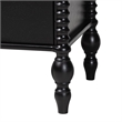 Pemberly Row Spindle 4-Piece Bedroom Set with Twin Platform Bed in Black