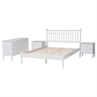 Pemberly Row Spindle 4-Piece Bedroom Set with Queen Platform Bed in White