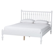 Pemberly Row Spindle 4-Piece Bedroom Set with Queen Platform Bed in White