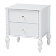 Pemberly Row Spindle 4-Piece Bedroom Set with Queen Platform Bed in White