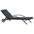 Pemberly Row PE Rattan Sun Lounger 78.7
